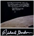 Dick Gordon Signed 20 x 16 Earthrise Photo -- Gordon Additionally Writes About the Apollo 12 Mission: ...I piloted our Command Module Yankee Clipper around the moon...